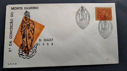 PORTUGAL COVER - S.ª DA CONCEIÇÃO DO MONTE SAMEIRO - BRAGA 1958 (PLB#03-81) - Postembleem & Poststempel