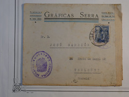 BN7  ESPANA  BELLE LETTRE CENSUREE  1939  BARCELONA A  TOULOUSE    FRANCIA  ++ + AFFRANCH. INTERESSANT - Republikanische Zensur