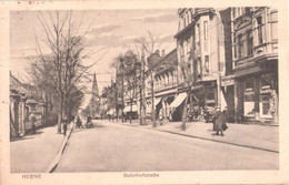 HERNE Westfalen Bahnhofstraße Belebt Geschäfte Handwagen Verkehr 15.8.1926 Gelaufen - Herne