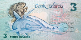 COOK ISLANDS 3 DOLLARS 1992 P 6 UNC SC NUEVO - Isole Cook