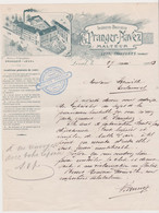 FACTURE De LA MALTERIE- DISTILLERIE GUSTAVE PRANGER-NAVEZ  à LEVAL - BINCHE En 1913 Pour MORLANWELZ !2 Scans! - Facturen