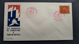 PORTUGAL COVER - 8º CONGRESSO DE BOMBEIROS - VIANA DO CASTELO 1958 (PLB#03-82) - Postembleem & Poststempel