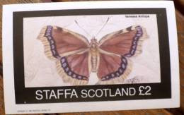 STAFFA SCOTLAND Papillons, Papillon. Insectes, Feuillet 2 £ ** MNH (67) - Schmetterlinge