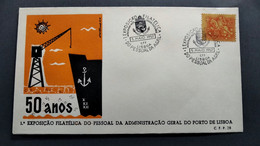 PORTUGAL COVER - 1ª EXP. FILATELICA DO PESSOAL DA ADM. GERAL DO PORTO DE LISBOA (PLB#03-83) - Postal Logo & Postmarks