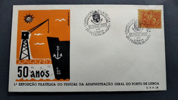 PORTUGAL COVER - 1ª EXP. FILATELICA DO PESSOAL DA ADM. GERAL DO PORTO DE LISBOA (PLB#03-83) - Maschinenstempel (Werbestempel)