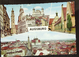 BRD: Ansichtskarte Von Augsburg Mit 4 Ansichten Um 1970 Unbenutzt - Rs Stockfleckig - Augsburg