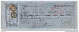 00387a Bruxelles Effets De Commerce 1907 Perforé B.F. Banque De Flandre S/mandat De 1627.50 établit à Gand - 1863-09