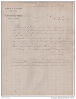 00486a Roulers 1882 3 Documents Fabrique DE GRYSE-FACON Teinturerie De Toiles Trou D'archive - Other & Unclassified