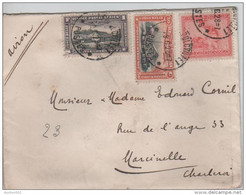 00686a Congo Belge Léopoldville TP PA Gff Avion Manuelle 1 TP(déf) V. Marcinelle - Storia Postale