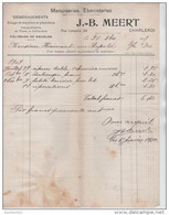 01024a Charleroi 1909 Facture De J. =B.Meert Menuiseries Ebénisteries - Other & Unclassified