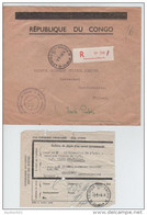 01068a Congo République 1964 C. Bilingue Leopoldville/Stad Kalina Recommandé En Franchise Total V. GB - Autres & Non Classés