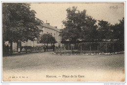 02911g PLACE De La GARE - Marche - 1908 - Marche-en-Famenne