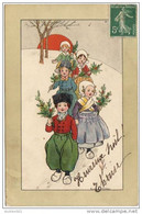 04354g FLORENCE HARDY -  NOEL - ENFANTS EN COSTUME FESTIF -1907 - Hardy, Florence