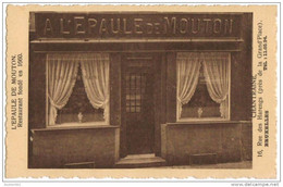 08569g  RESTAURANT L'Epaule De Mouton - Rue Des Harengs - Bruxelles - Cafés, Hôtels, Restaurants