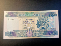 SOLOMON ISLANDS 50 DOLLARS 1986 P 17 Low Serial UNC SC NUEVO - Solomon Islands