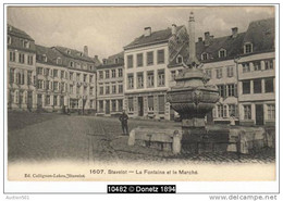 10482g La FONTAINE Et Le MARCHE - Casino - Café - Stavelot (D) - Stavelot