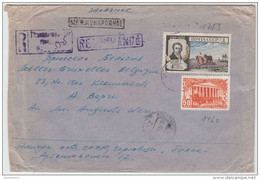 13372 Recommandé Tchernovitsy à Ixelles (Bruxelles) 1957 - Cartas & Documentos