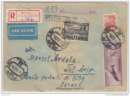 13385 Recommandé Par Avion De Riga à Tel Aviv 03/02/1951 - Storia Postale
