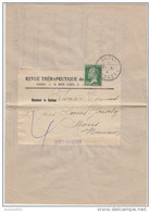 14005 Tarif Imprimé REVUE Issoudun à Mons (Belgique) 14/06/ 1930 - 1922-26 Pasteur