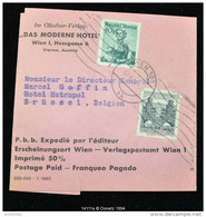 14111 ZEITUNGSSCHLEIFE Vienne à Bruxelles 07/06/1962 Ein Marke Beschädigt - 1961-70 Lettres