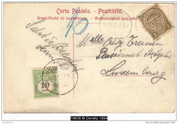 14636 LUXEMBOURG 14.10.12 Sur CPA De BEAUFORT, Taxée 10c à L'arrivée - Postage Due