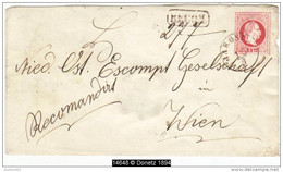 14648 RECOM. REGISTERED JAROSLAV Uprated Austria Stationery Envelope To Wien 1871 - Cartas & Documentos