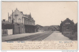 16974g GARE - Wasmes - 1908 - Courcelles