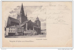 17143g EGLISE - GRAND'PLACE - Soignies - 1909 - Soignies