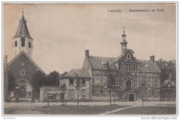 17261g GEMEENTEHUIS En KERK - Caprijcke - 1922 - Kaprijke