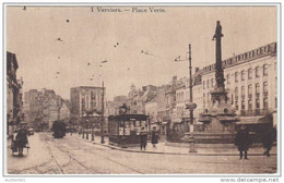 17761g Série  6 Cartes PLACE VERTE - EGLISE - THEATRE - MONUMENT Héros Guerre - HOTEL De Ville - Société Harmonie - Verviers