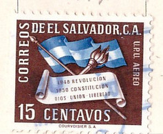 PIA -SALVADOR - 1952 : Fr. Di Posta Aerea - 4° Anniversario Della Rivoluzione  - (Yv P.A.117) - El Salvador