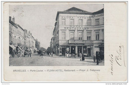 20135g HOTEL - RESTAURANT  FLORA - Propr. J. Tielemans - Porte Louise - Bruxelles - 1904 - Bruxelles-ville