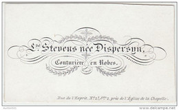 20233Mg Carte Porcelaine STEVENS Née DISPERSYN - COUTURIERE En ROBES - Rue De L'Esprit 2 - Bruxelles - 8.1x4.7c - Brüssel (Stadt)