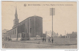 20852g ECOLES COMMUNALES - PLACE - EGLISE - Petit-Courcelles - Courcelles