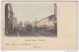 21181g TRAM - PLACE VERTE - Verviers - 1901 - Colorisée - Verviers