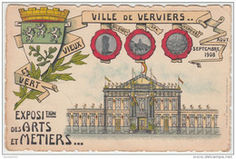 21247g EXPOSITION Des ARTS Et METIERS - "Vert Et Vieux" - Verviers - 1908 - Verviers