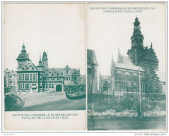 21352g EXPOSITION UNIVERSELLE BRUXELLES 1910 - Serie 12 Cartes - Bruxelles-ville