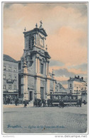 21562g TRAM HIPPOMOBILE - EGLISE - PLACE - St-Josse-ten-Noode - 1908 - St-Joost-ten-Node - St-Josse-ten-Noode