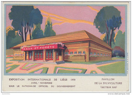 22377g SYLVICULTURE - EXPOSITION INTERNATIONALE De Liége 1930 - Carte Publicitaire - 14.8x10.4c - Liege