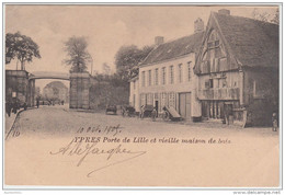 22472g PORTE De LILLE - Vieille MAISON De BOIS - Charrette - Ypres - 1905 - Ieper