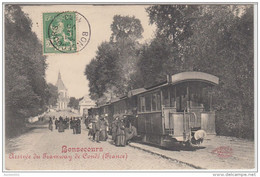 22558g ARRIVEE Du TRAMWAY De CONDE - TRAM à VAPEUR - Bonsecours - 1913 - Peruwelz