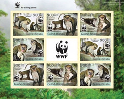 Guinea Bissau 2013, WWF, Monkeys, Sheetlet IMPERFORATED - Schimpansen