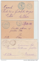 24184 Trio Of Covers: SAMARA 1894, SEACA 1895, MICLAUSENI 1895 Fine Cancel Strikes - Vrijstelling Van Portkosten