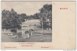 24391g  CASINO ARCHIDUCAL - CAFE - RESTAURANT - FONTAINE De SPA - Mariemont - 1911 - Morlanwelz