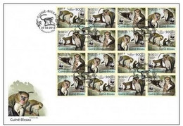 Guinea Bissau 2013, WWF, Monkeys, Sheetlet IMPERFORATED In FDC - Chimpanzés