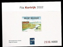 BELG.2002 - Projets Non Adoptés : Fila Kortrijk 2002 Tirage 4000 Exemplaires - Abgelehnte Entwürfe [NA]