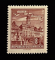 Österreich 1965 Freimarke Bauten Rathaus Steyr Mi. 1194 Postfrisch/** MNH - 1961-70 Neufs