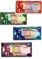Kenya 5 10 20 And 100 Shillings Set Of 4 Pcs UNCIRCULATED P-15 To18 - Kenya