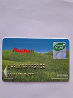 FRANCE CARTE CREDIT SPECIMEN AUCHAN BANQUE ACCORD UT - Schede Bancarie Uso E Getta