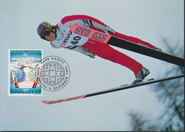 1993 Liechtenstein MC 121 Mi:LI 1076°, Yt:LI 1017°, Zum:LI 1018°, Olympische Winterspiele Lillehammer 1994, Skispringen - Other & Unclassified